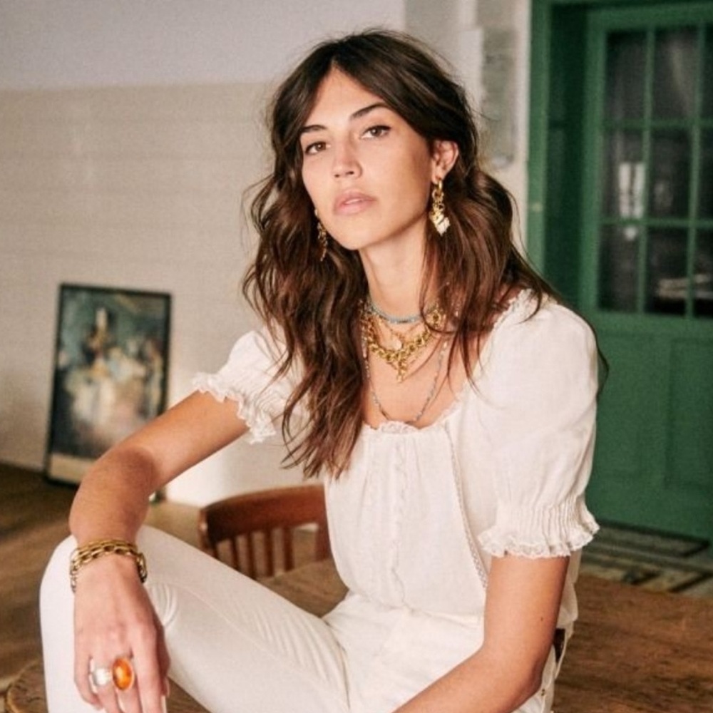 Sezane lace blouse